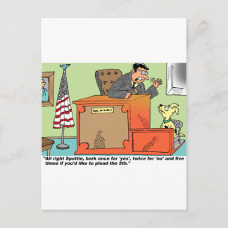 Judge Speaks To Dog On Witness Stand Postcard