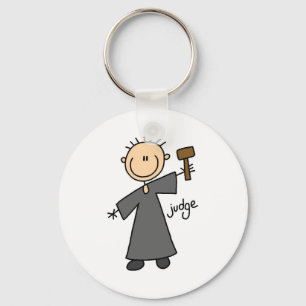 Judge Stick Figure Key Ring