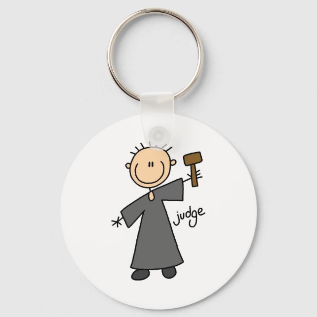 Judge Stick Figure Key Ring (Front)