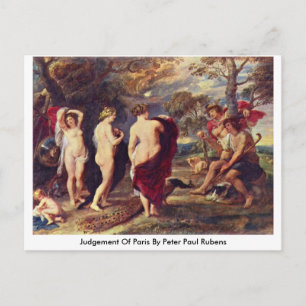 Judgement Of Paris By Peter Paul Rubens Postcard