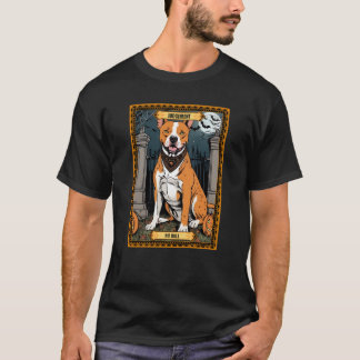 Judgement Pit Bull Halloween Tarot Card T-Shirt