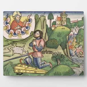 Judges 6 36 Gideon puts out the fleece, from the ' Plaque