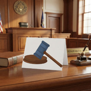Judges Gavel Note Cards