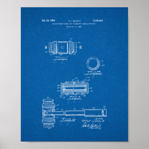 Judge's Gavel Patent - Blueprint Poster