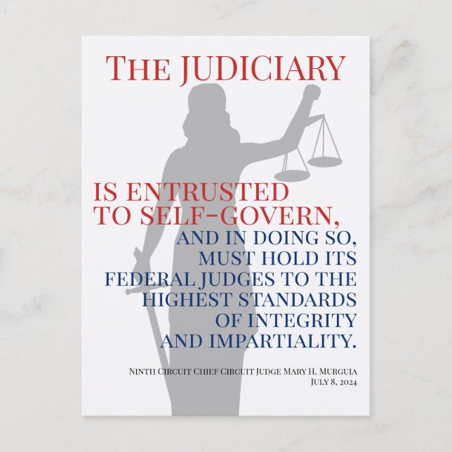 Judges Highest Standards of Integrity Impartiality Postcard (Front)