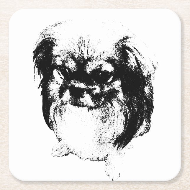 Judgey but Cute Square Paper Coaster (Front)