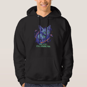 Judging Alien Sphynx Cat Sci-Fi Humor Art Hoodie