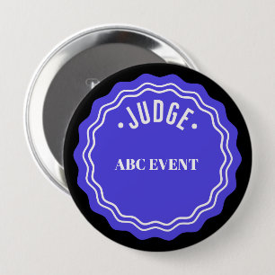 Judging Contest Modern Ribbon Judge 10 Cm Round Badge