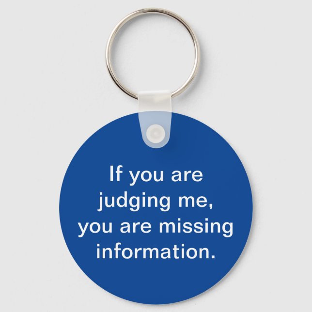 Judging/Missing Information Key Ring (Front)