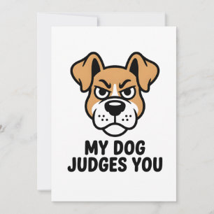 Judgmental Dog Face Bold Sarcastic Quote Holiday Card