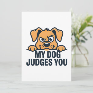 Judgmental Dog Face Funny Sarcastic Quote Holiday Card