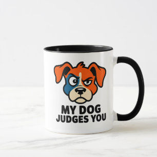 Judgmental Dog Face Sarcastic Quote Art Mug