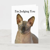Judgmental Sphinx Cat Happy Birthday