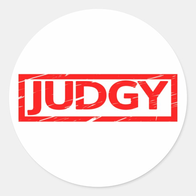 Judgy Stamp Classic Round Sticker (Front)