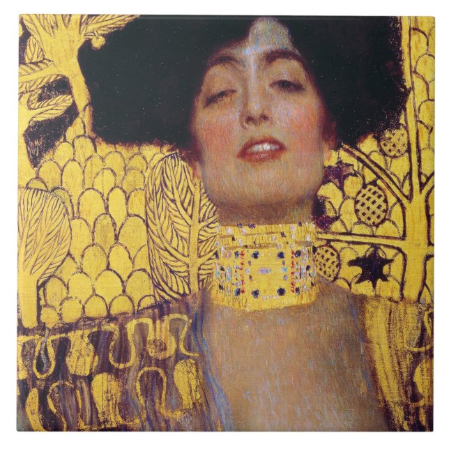 Judith (Lady in Gold), Gustav Klimt Ceramic Tile (Front)