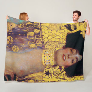 Judith (Lady in Gold), Gustav Klimt Fleece Blanket