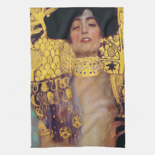 Judith (Lady in Gold), Gustav Klimt Tea Towel