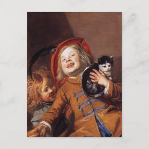Judith Leyster- Laughing Children with a Cat Postcard