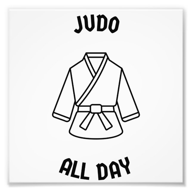 Judo all day photo print (Front)