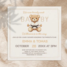 Judo Black Belt Bear Baby Shower Collection