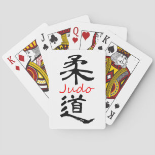 Judo calligraphy playing cards