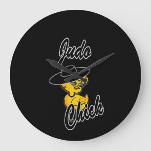 Judo Chick #4 Large Clock