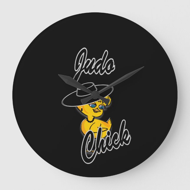 Judo Chick #4 Large Clock (Front)