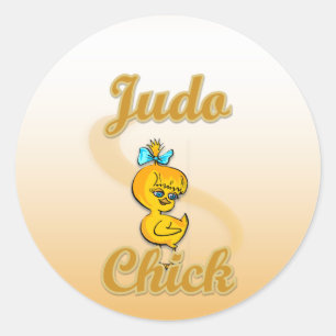 Judo Chick Classic Round Sticker