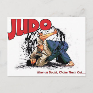 Judo Choke Out Postcard