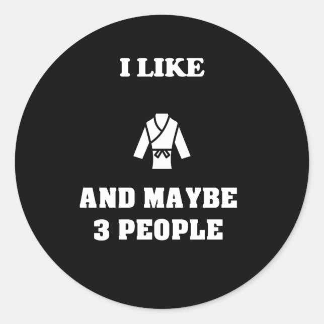 Judo Classic Round Sticker (Front)