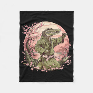 Judo Crocodile Nature Kickboxing Taekwondo Martial Fleece Blanket