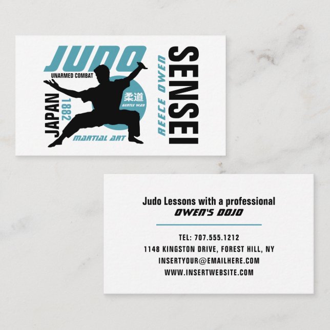 Judo Design, Sensei Business Card (Front/Back)