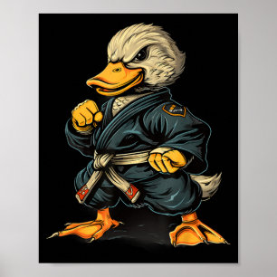 Judo Duck MMA Taekwondo Duck Kung Fu Duck Martial Poster