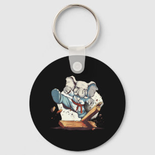 Judo Elephant Nature Kickboxing Taekwondo Martial Key Ring