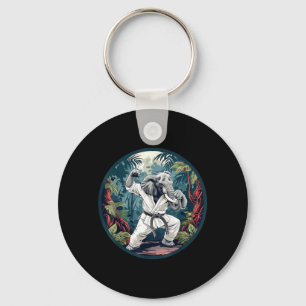 Judo Elephant Nature Kickboxing Taekwondo Martial Key Ring