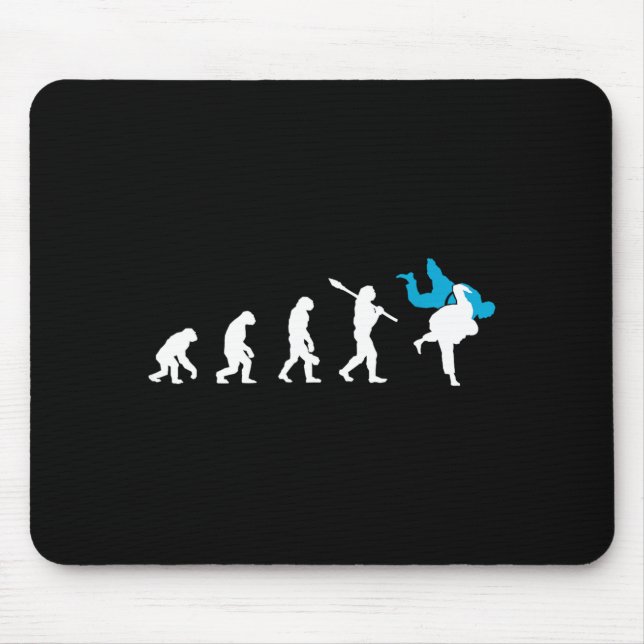 Judo Evolution Cool Judoka Retro Gift Mouse Pad (Front)