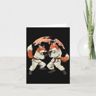 Judo Fox Nature Kickboxing Taekwondo Martial Arts Card