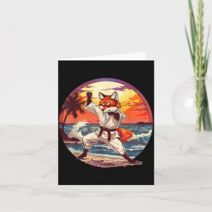 Judo Fox Nature Kickboxing Taekwondo Martial Arts Card