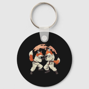 Judo Fox Nature Kickboxing Taekwondo Martial Arts Key Ring