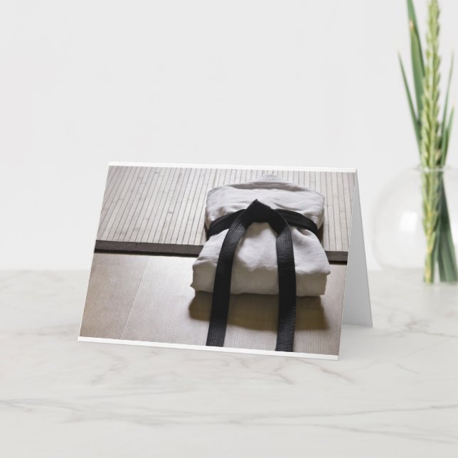 Judo Gi on Tatami mat Card (Front)