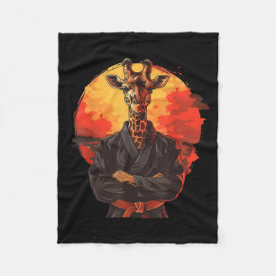 Judo Giraffe Nature Kickboxing Taekwondo Martial Fleece Blanket