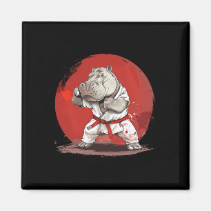 Judo Hippo Nature Kickboxing Taekwondo Martial Art Magnet