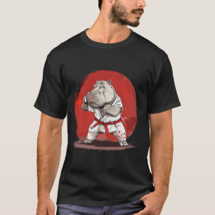 Judo Hippo Nature Kickboxing Taekwondo Martial Art T-Shirt
