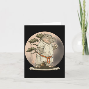 Judo Hippo Nature Kickboxing Taekwondo Martial Card