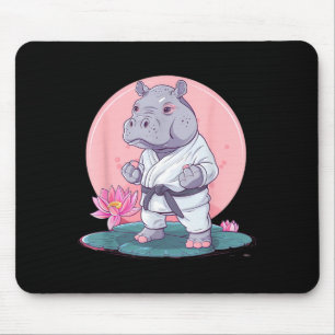 Judo Hippo Nature Kickboxing Taekwondo Martial Mouse Pad