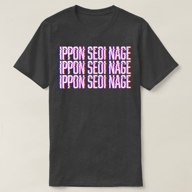 Judo Ippon Seoi Nage Glitch Gear  T-Shirt (Design Front)