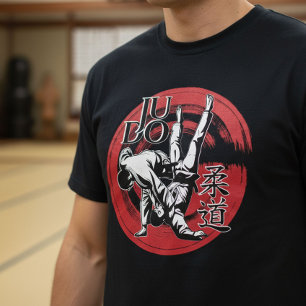Judo Kanji and Rising Sun Throw - Martial Arts T-Shirt