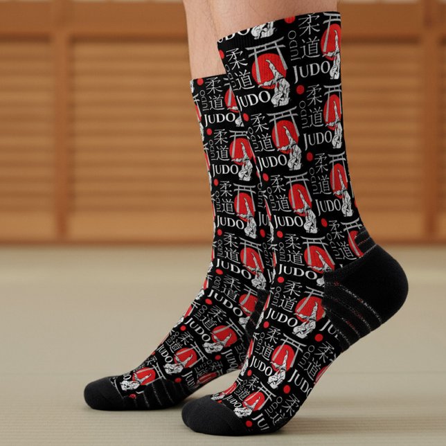 Judo Kanji, Judoka, Torii gates pattern Socks (Creator Uploaded)