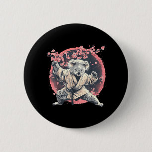 Judo Koala Nature Kickboxing Taekwondo Martial 6 Cm Round Badge