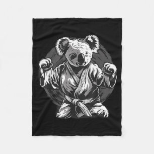 Judo Koala Nature Kickboxing Taekwondo Martial Fleece Blanket